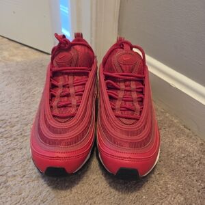 Nike Womens Red Casual Running Sneakers